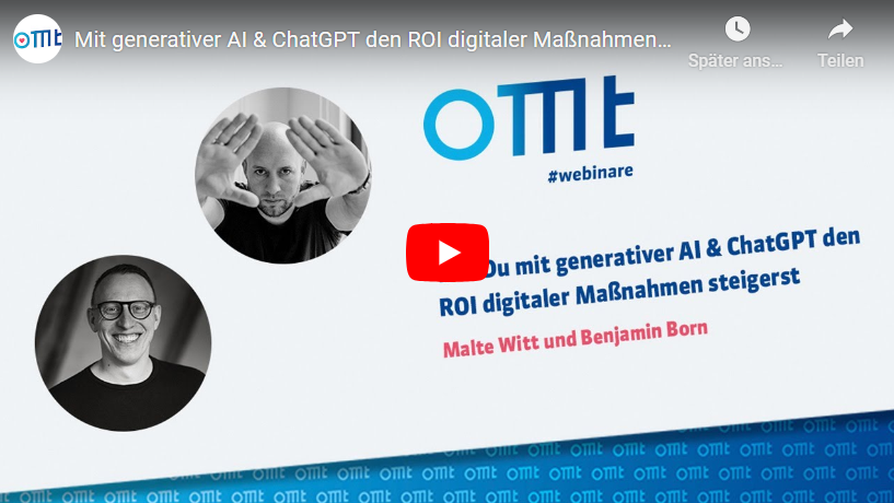 Wie Du mit generativer AI & ChatGPT den ROI digitaler Maßnahmen steigerst