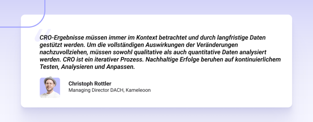 Zitat von Christoph Rottler, Managing Director DACH bei Kameleoon