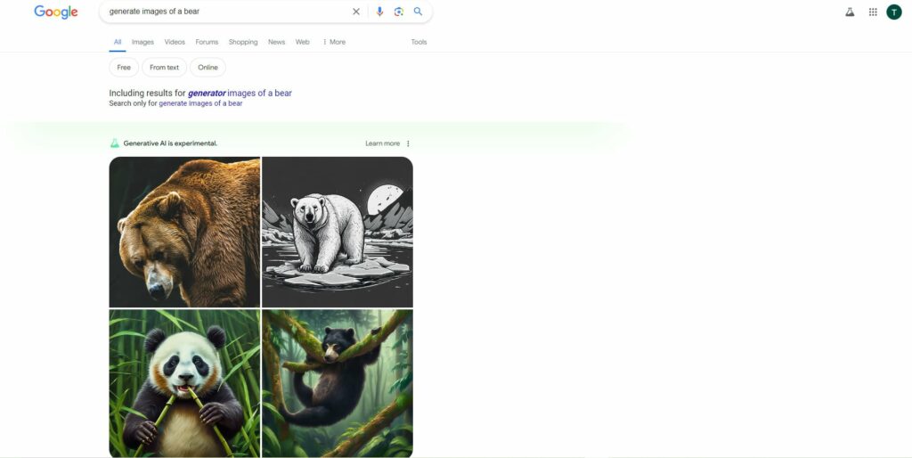 Weitere Bearbeitung eines durch Google SGE generierten Bildes