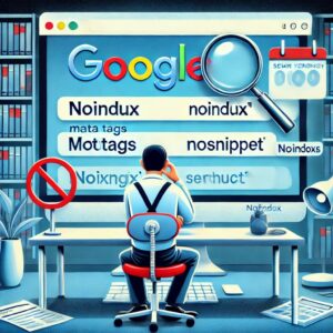  (Alt-Text: KI-generiertes Bild eines Online Marketers der verzweifelt versucht seine Suchergebnisse aus Google SGE zu entfernen)