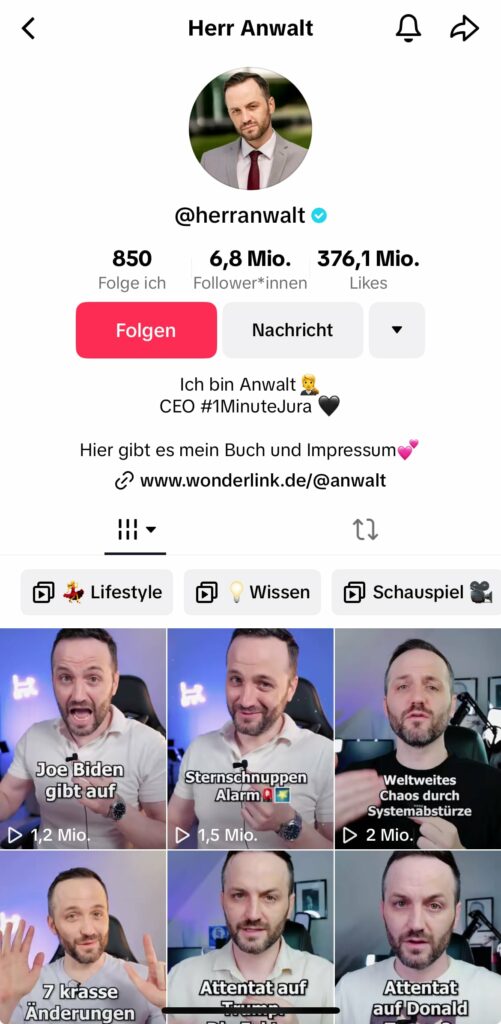 Herr Anwalt TikTok