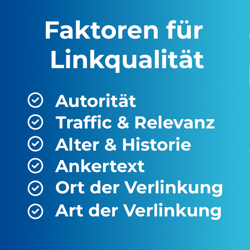 Liste der Faktoren für Linkqualität