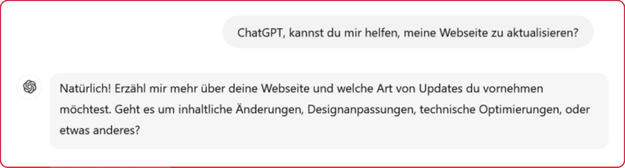 OMT Website erstellen mit Chat GPT Hilfe