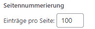 Pagination Seitennummerierung