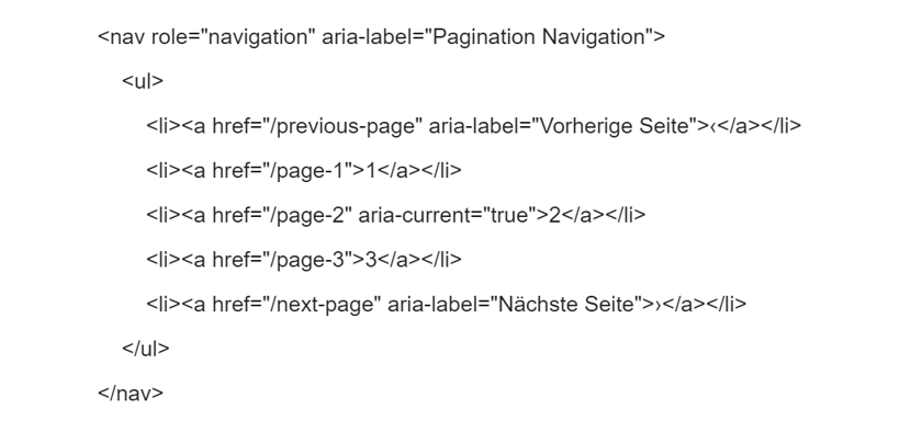 Pagination: Weiter und Zurück