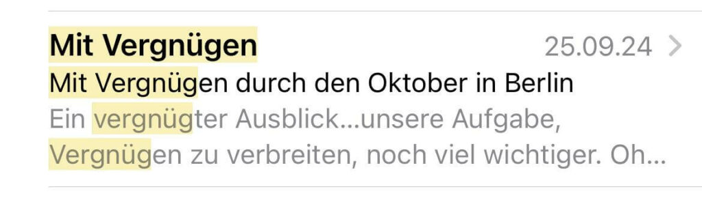 OMT-Magazin: Kurze und klare Betreffzeile: Mit Vergnügen durch den Oktober in Berlin